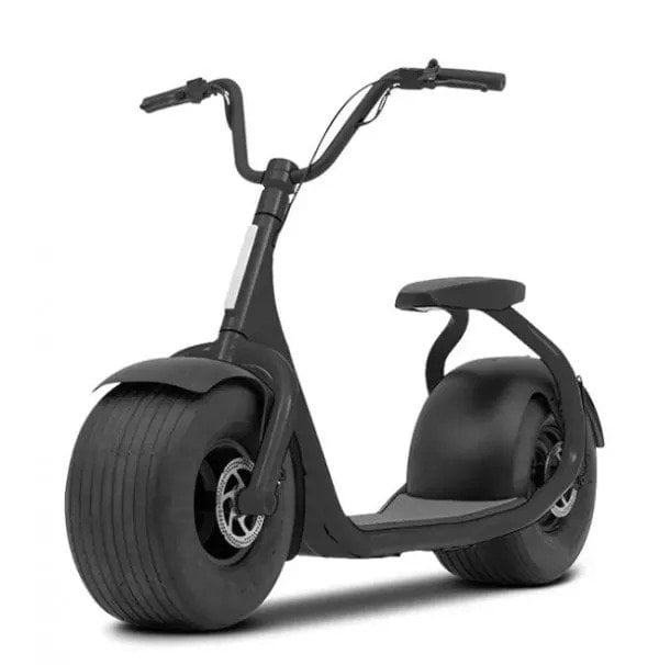 Electric Scooter with Heat Resistant Wheels Black