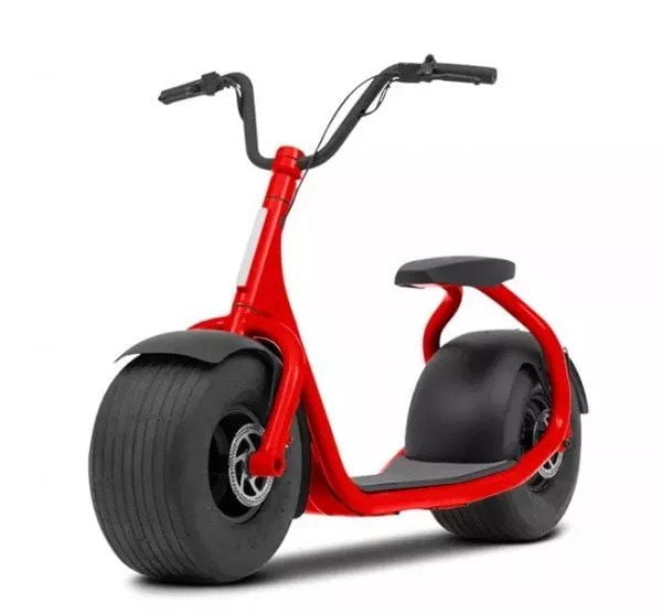 Electric Scooter with Heat Resistant Wheels red